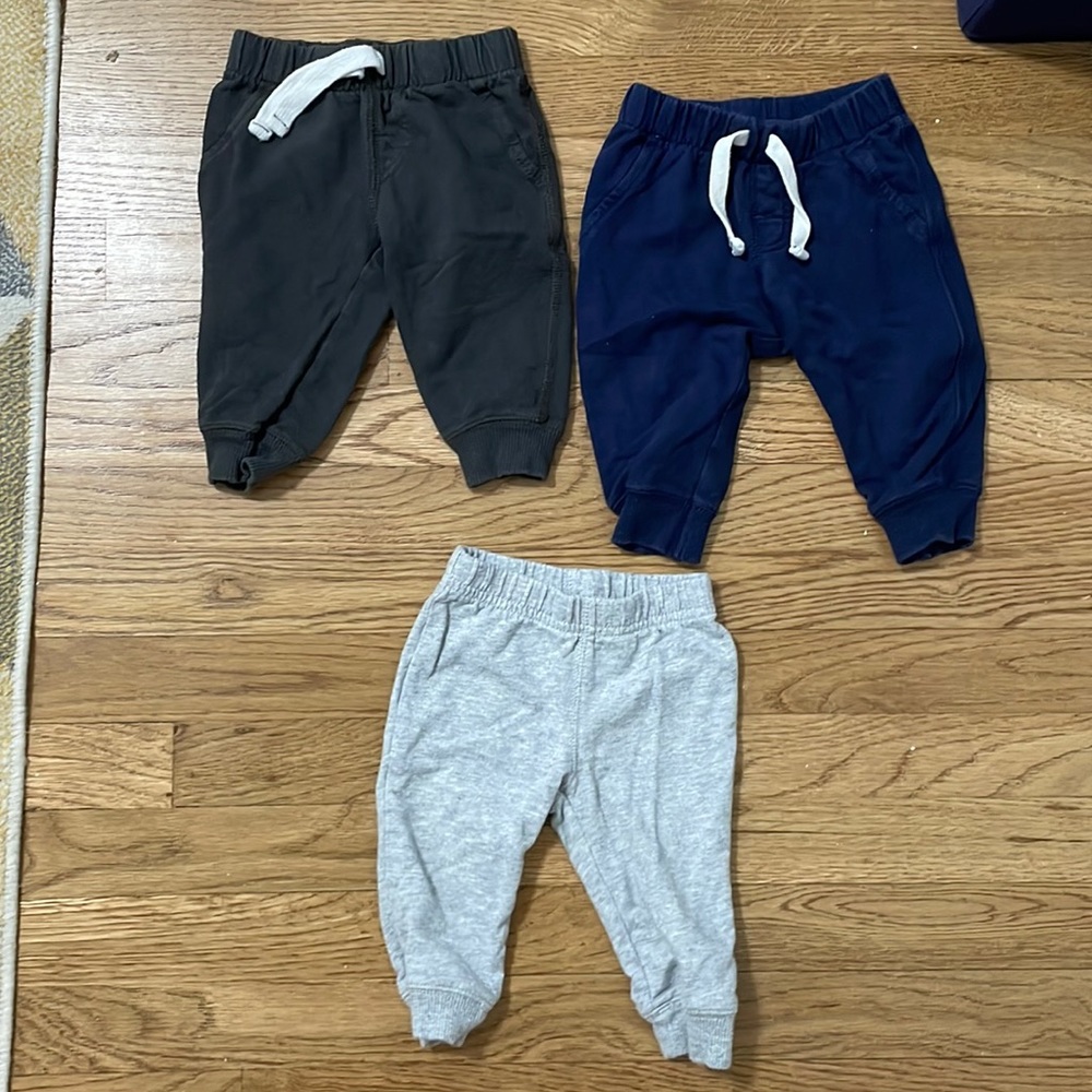 Three pairs of baby boy knit pants
